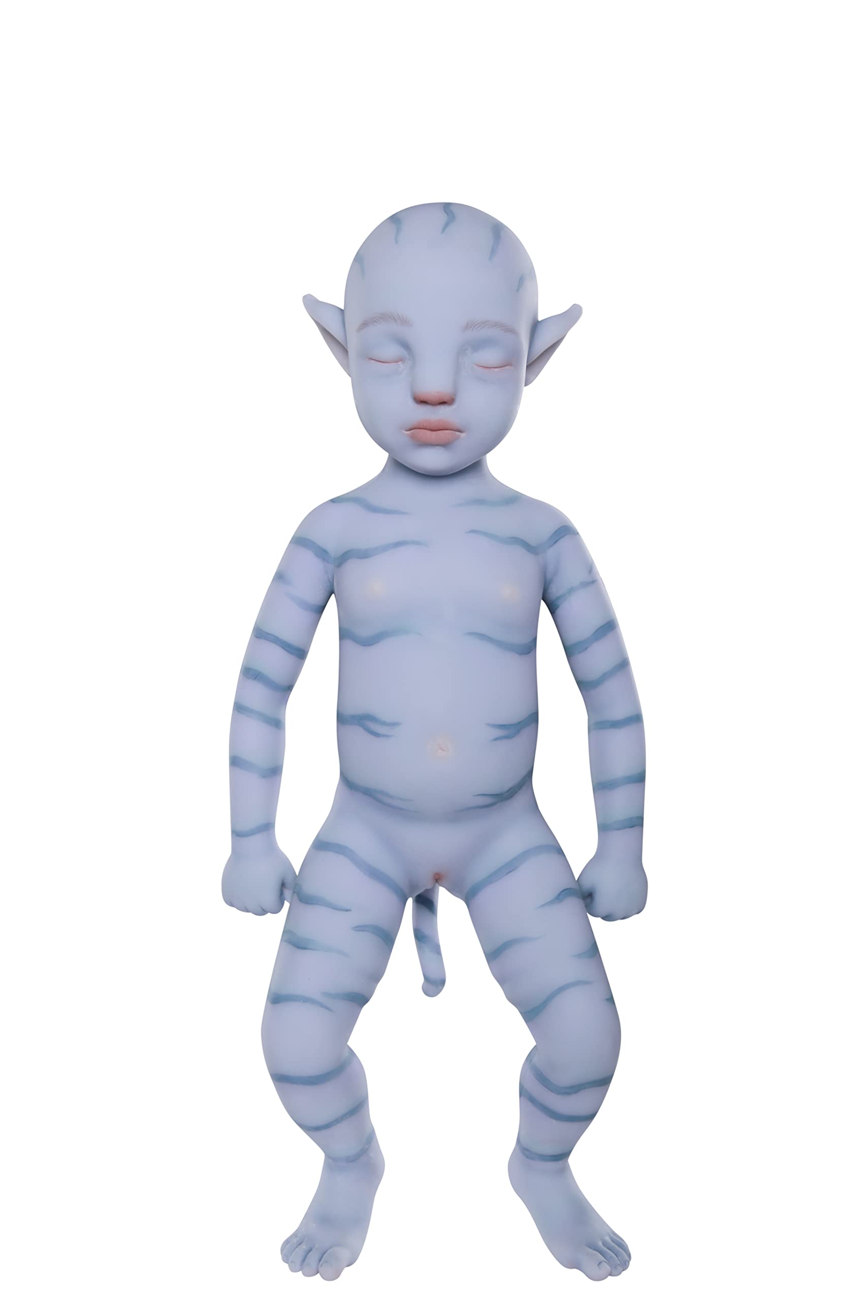46cm Full Silicone Reborn Baby Doll Blue Avatar Silicone Baby Doll Looks Real Baby Doll (Boy)
