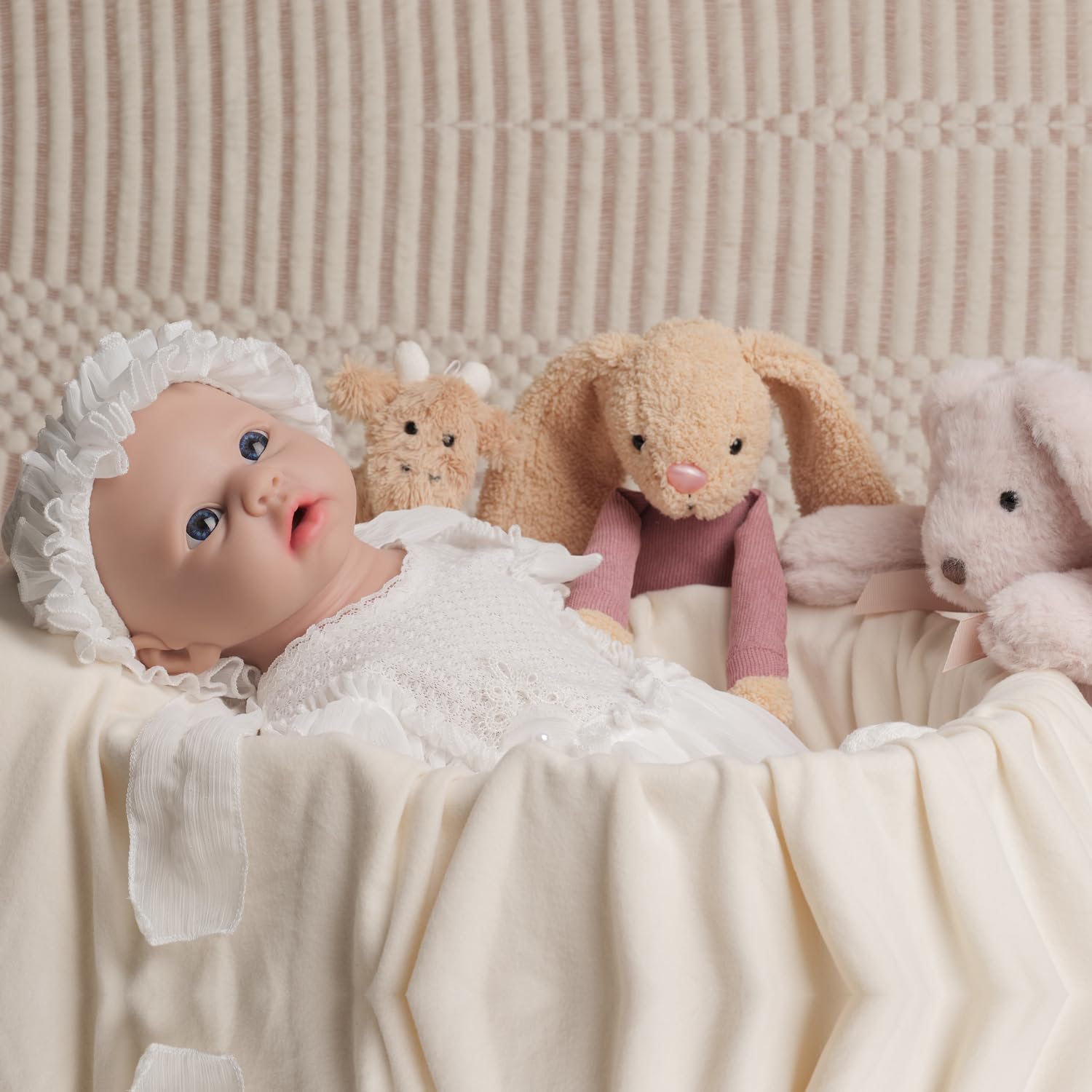 19 inch Full Body Silicone Reborn Baby Doll Girl Newborn Realistic Babies infant Handmade for Kids Children Christmas Birthday Gift