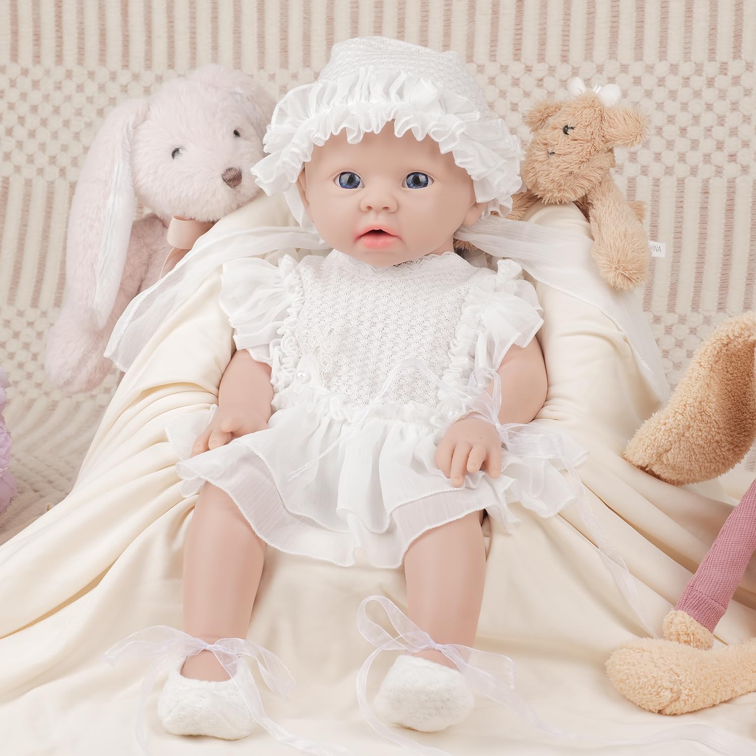 19 inch Full Body Silicone Reborn Baby Doll Girl Newborn Realistic Babies infant Handmade for Kids Children Christmas Birthday Gift