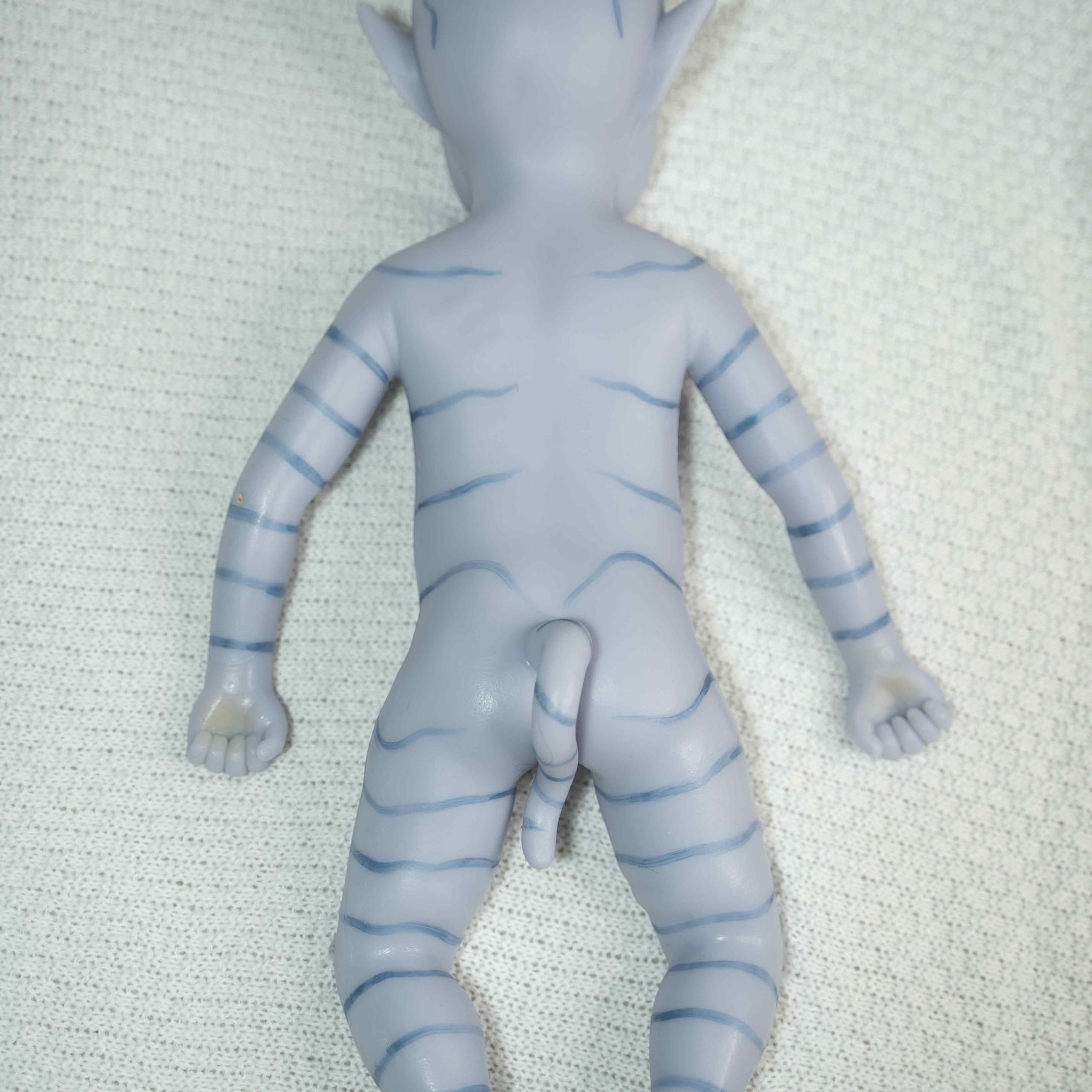 46cm Full Silicone Reborn Baby Doll Blue Avatar Silicone Baby Doll Looks Real Baby Doll (Boy)