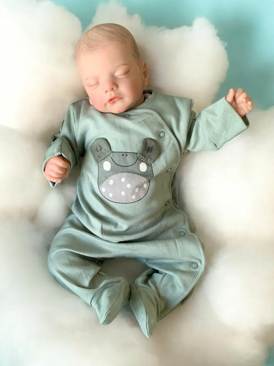 Sammy – Closed Eyed Reborn Baby Doll | Realistic Newborn Boy – Crafted with Care in the UK
