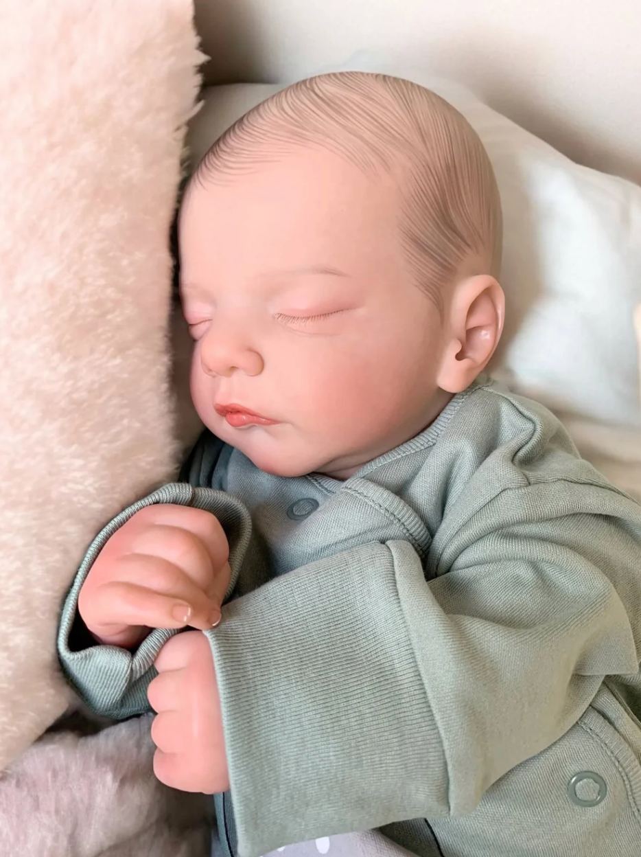Sammy – Closed Eyed Reborn Baby Doll | Realistic Newborn Boy – Crafted with Care in the UK